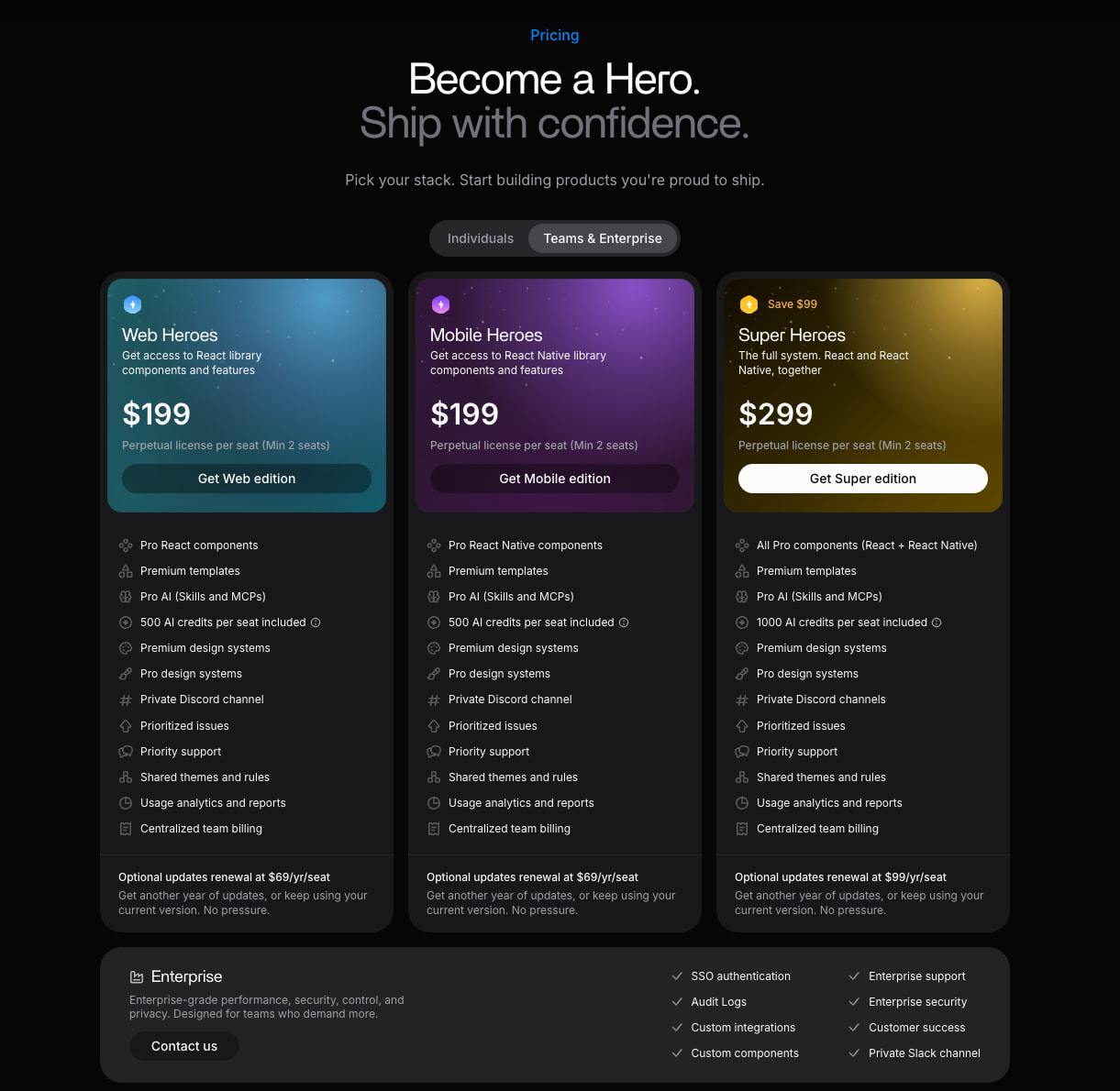 Captured design matching heroui.pro captured website design