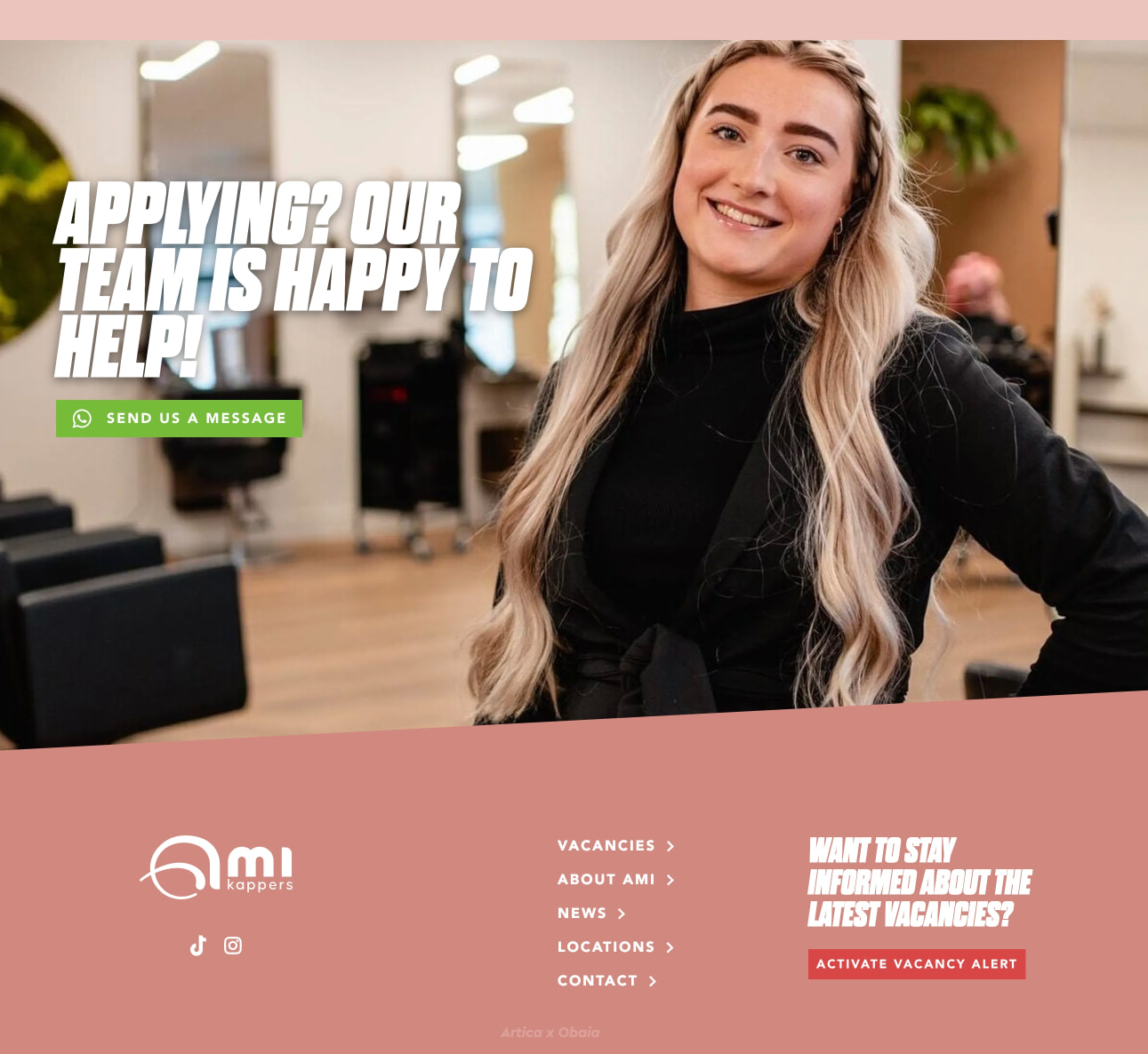 AMI Kappers - Will you join our team? - JoinAMI captured website design