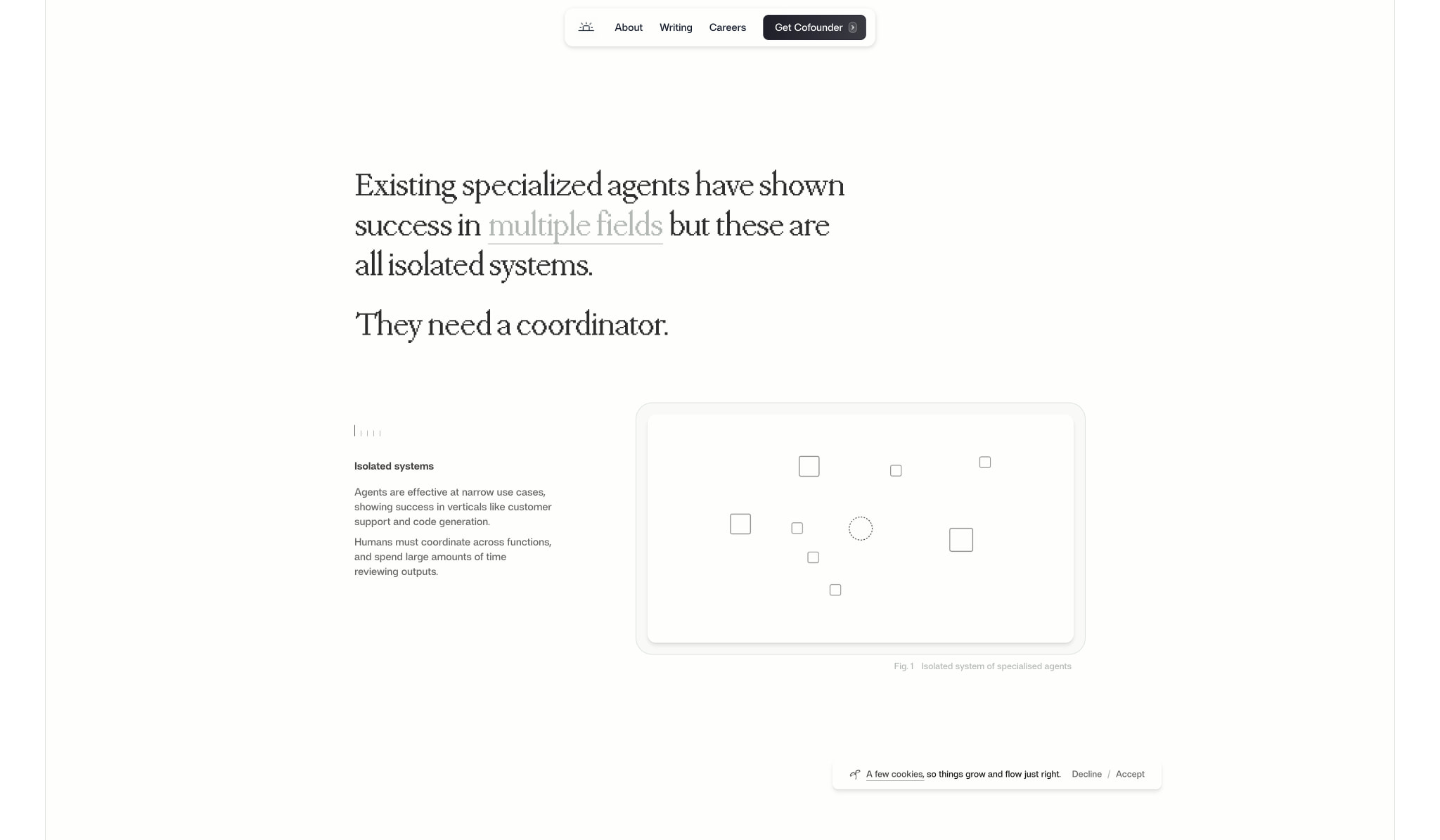 General Intelligence Company captured website design