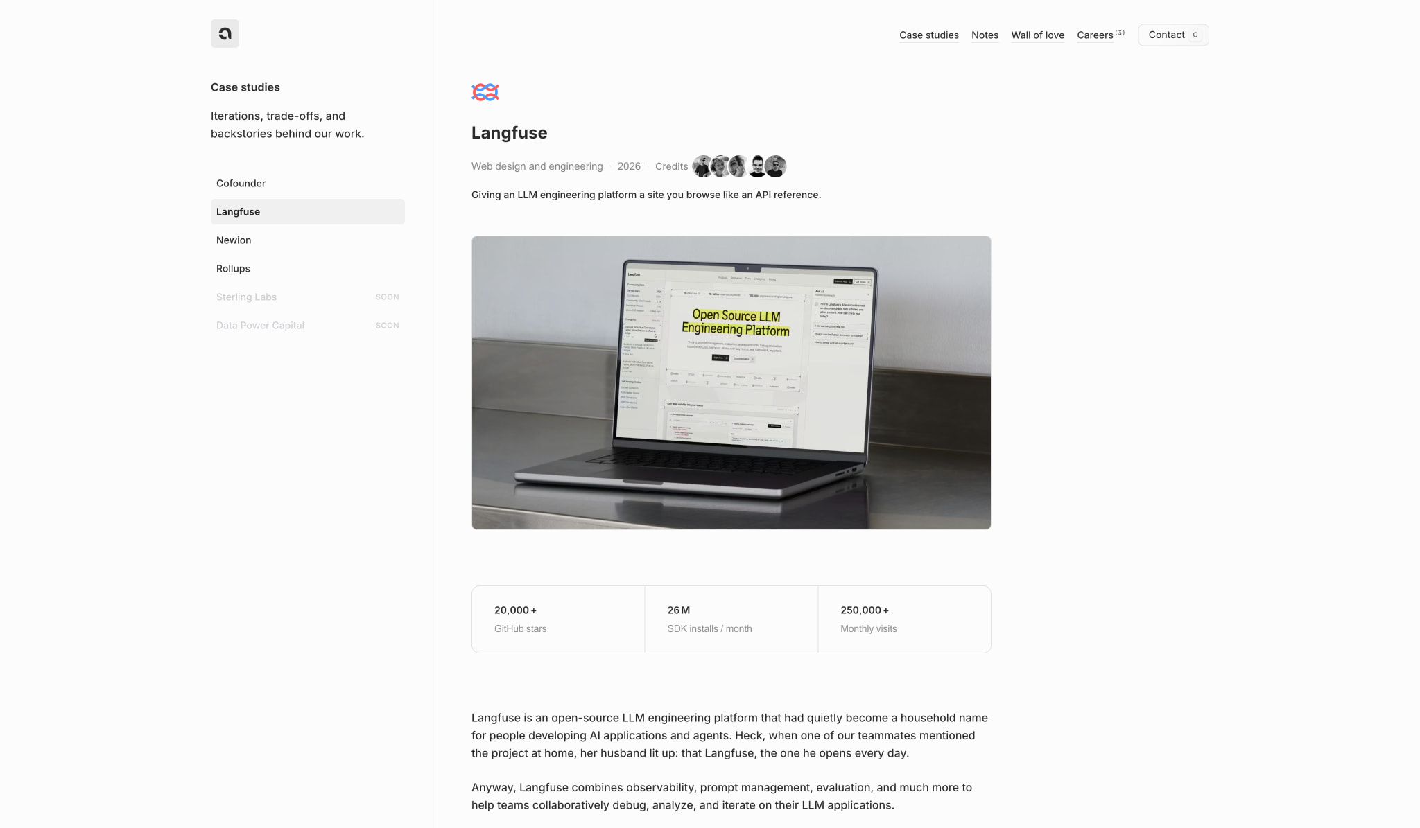 Langfuse Case Study | Open-Source LLM Platform | Altalogy captured website design
