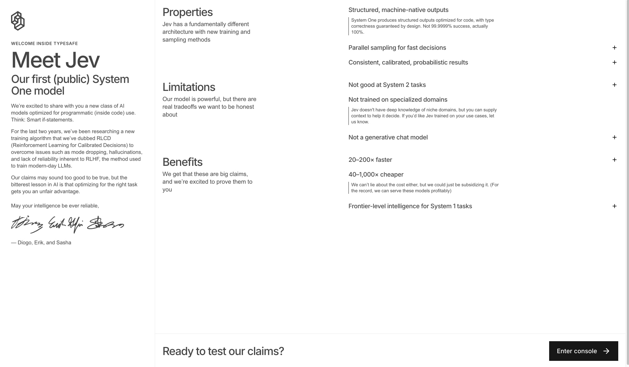 Welcome to TypeSafe captured website design