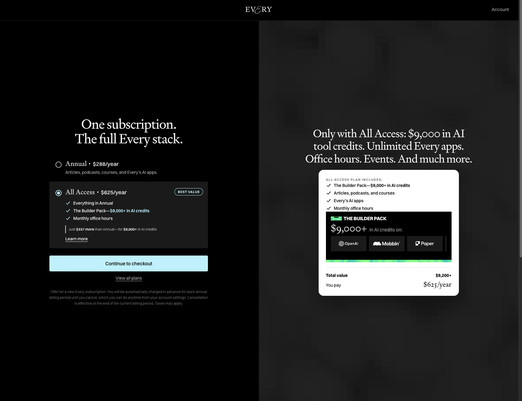 Get All Access captured website design