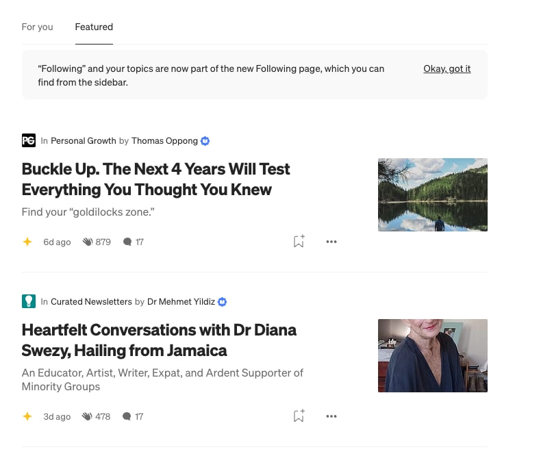 Medium captured website design