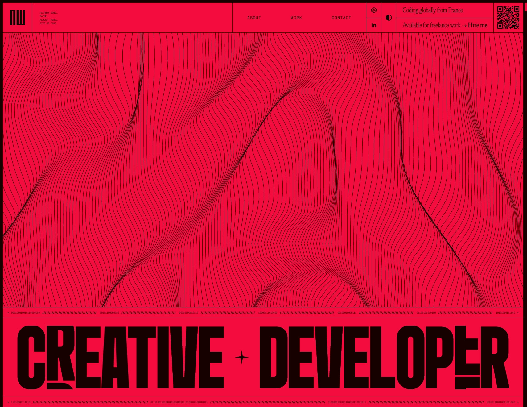 AW - Creative Developer Freelance - France captured website design
