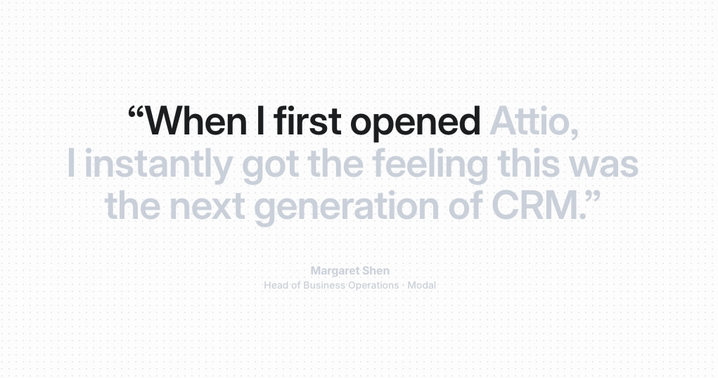 Attio: The next gen of CRM captured website design