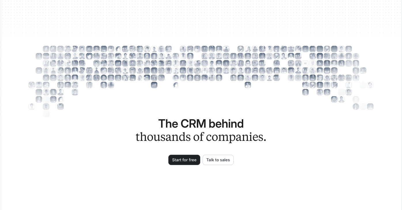 Attio: The next gen of CRM captured website design