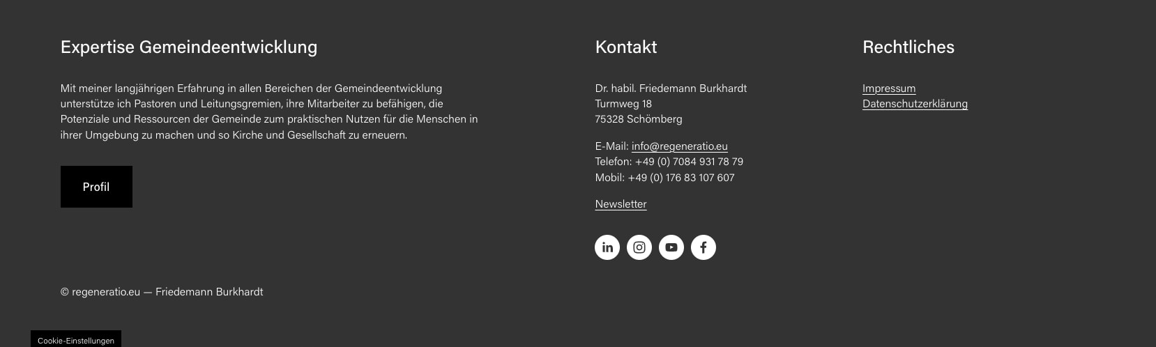 regeneratio.eu – Friedemann Burkhardt captured website design