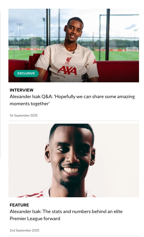 Liverpool FC — Homepage captured website design
