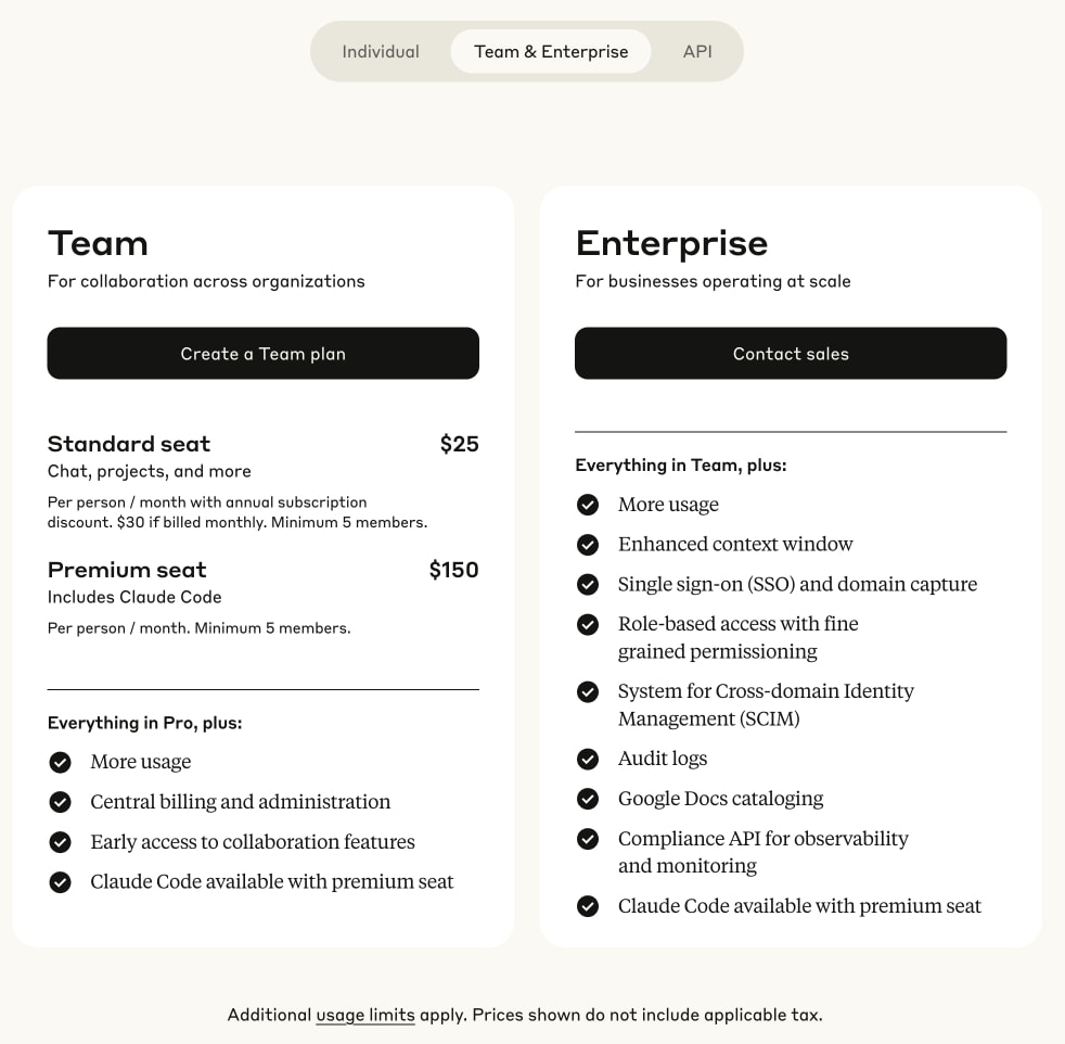 Pricing \ Anthropic captured website design