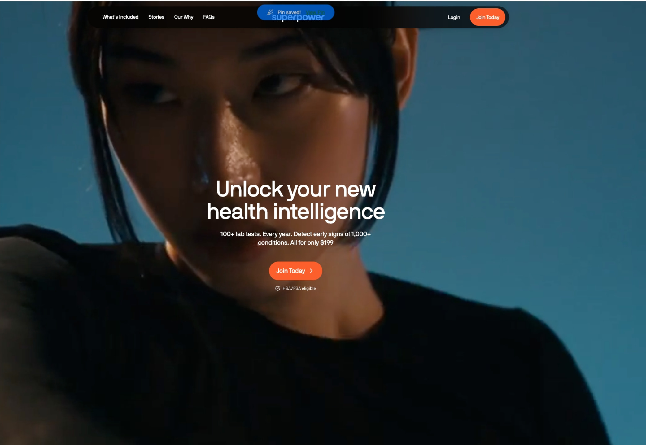 Superpower | Your New Health Intelligence captured website design