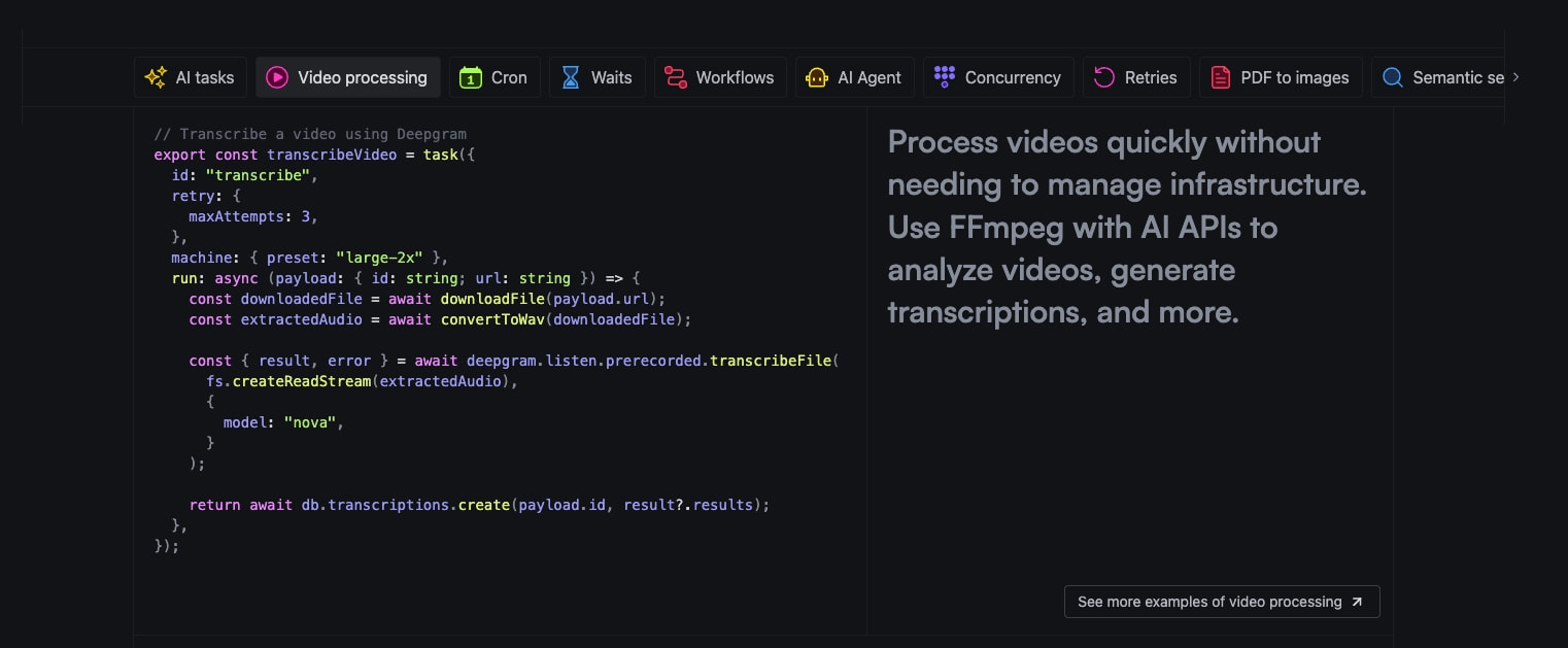 Trigger.dev | Build and deploy fully-managed AI agents and workflows. captured website design