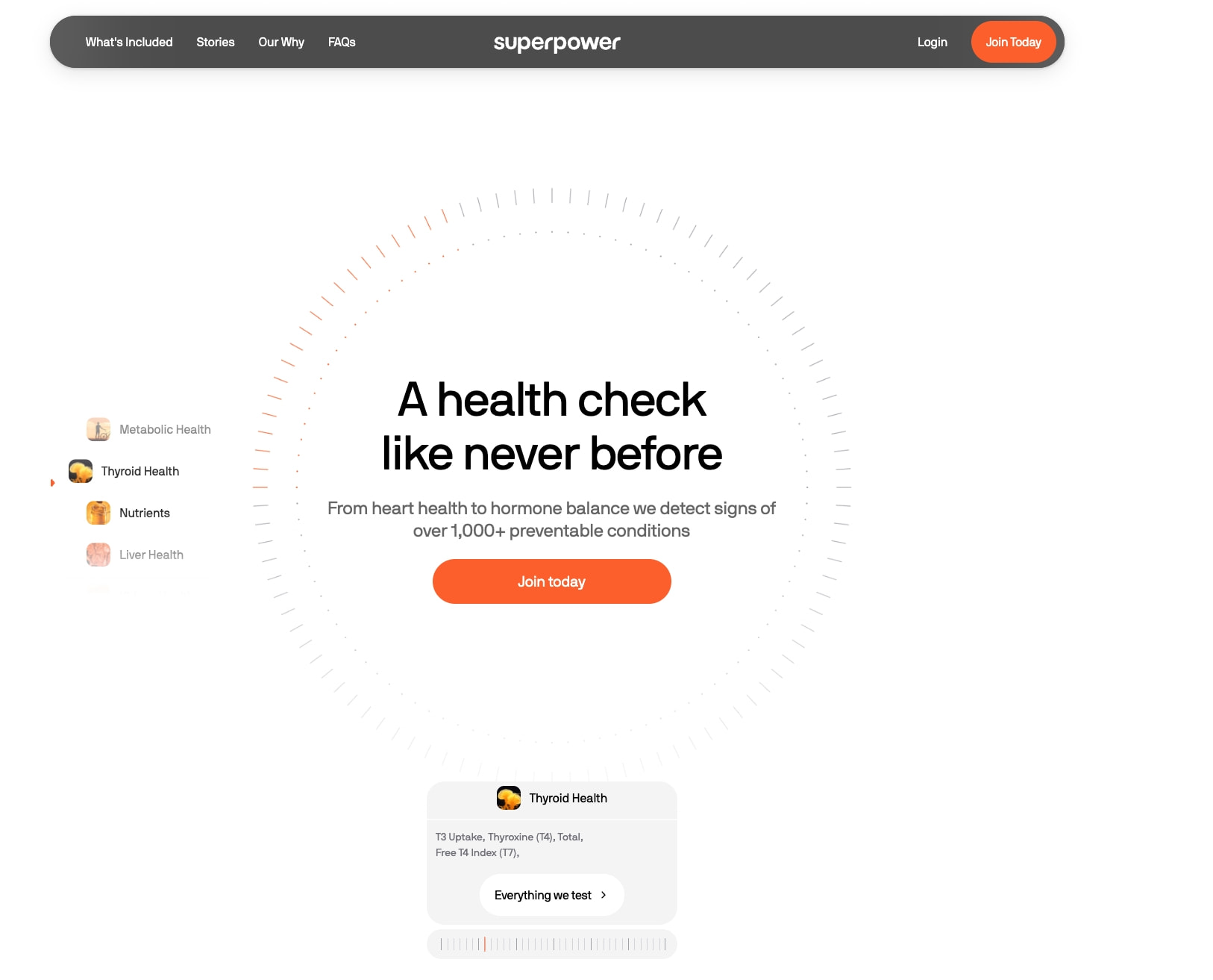 Superpower | Your New Health Intelligence captured website design