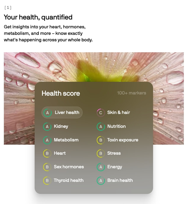 Superpower | Your New Health Intelligence captured website design