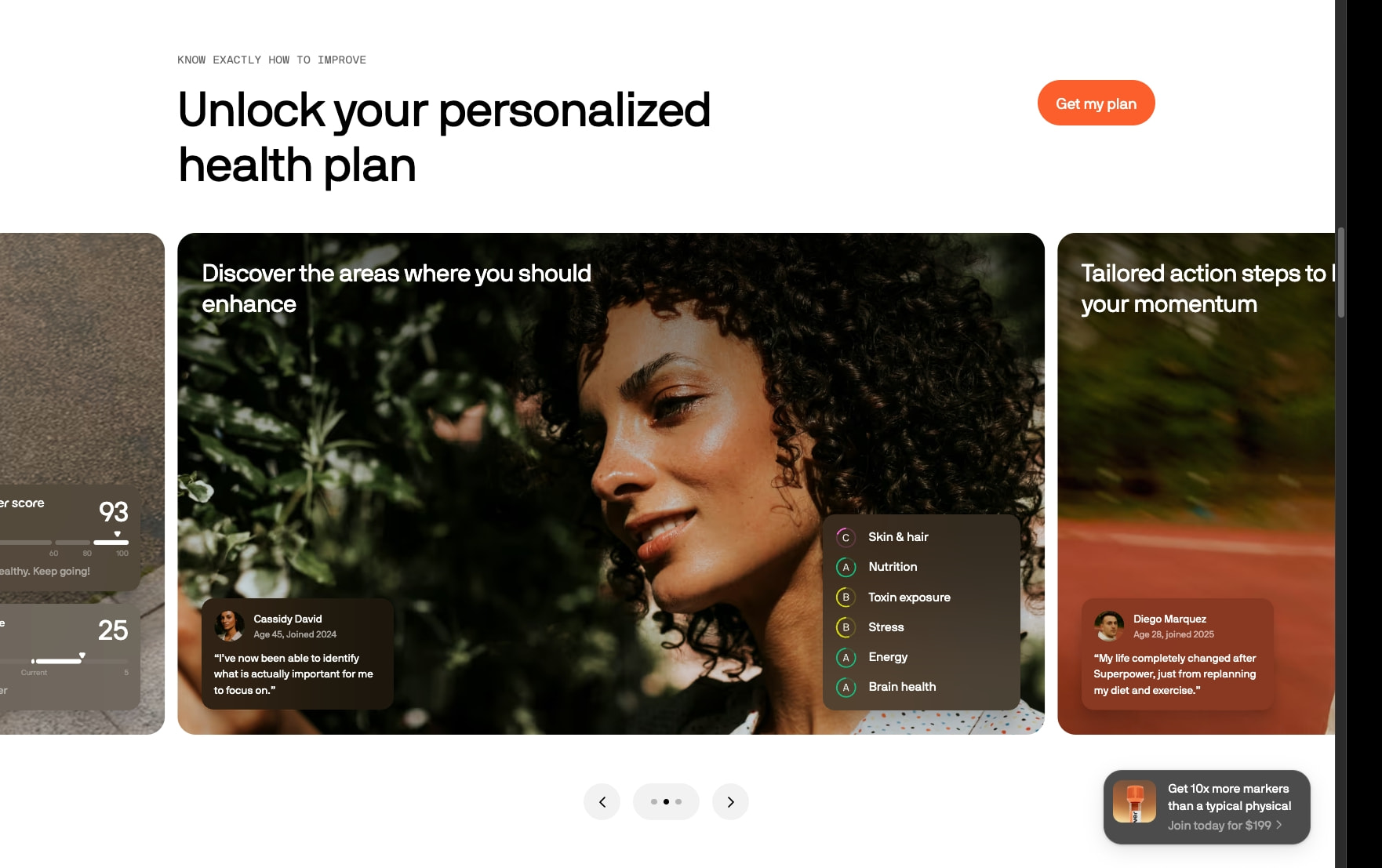Superpower | Your New Health Intelligence captured website design