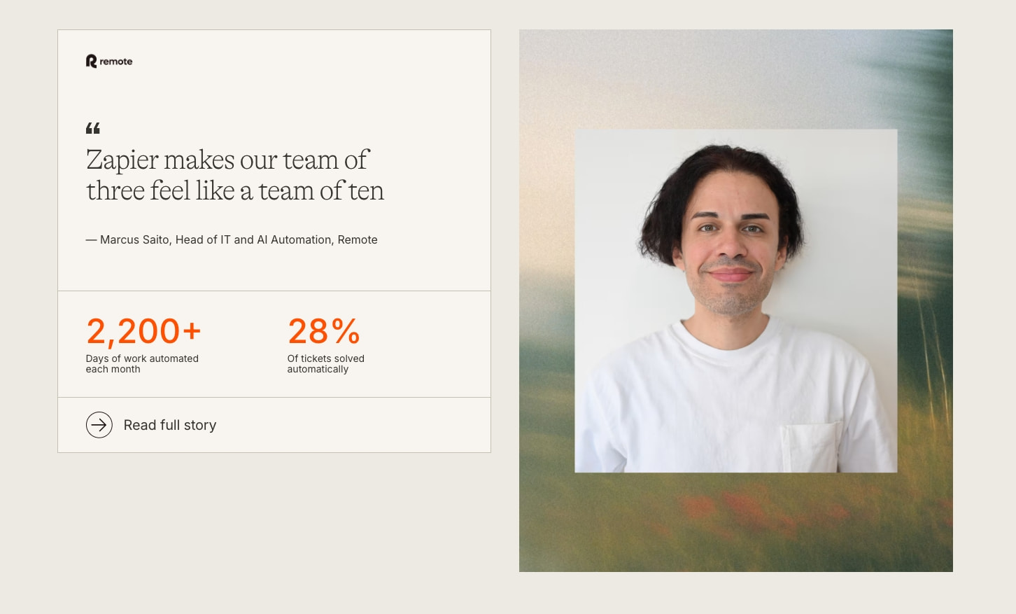 Zapier: Automate AI Workflows, Agents, and Apps captured website design