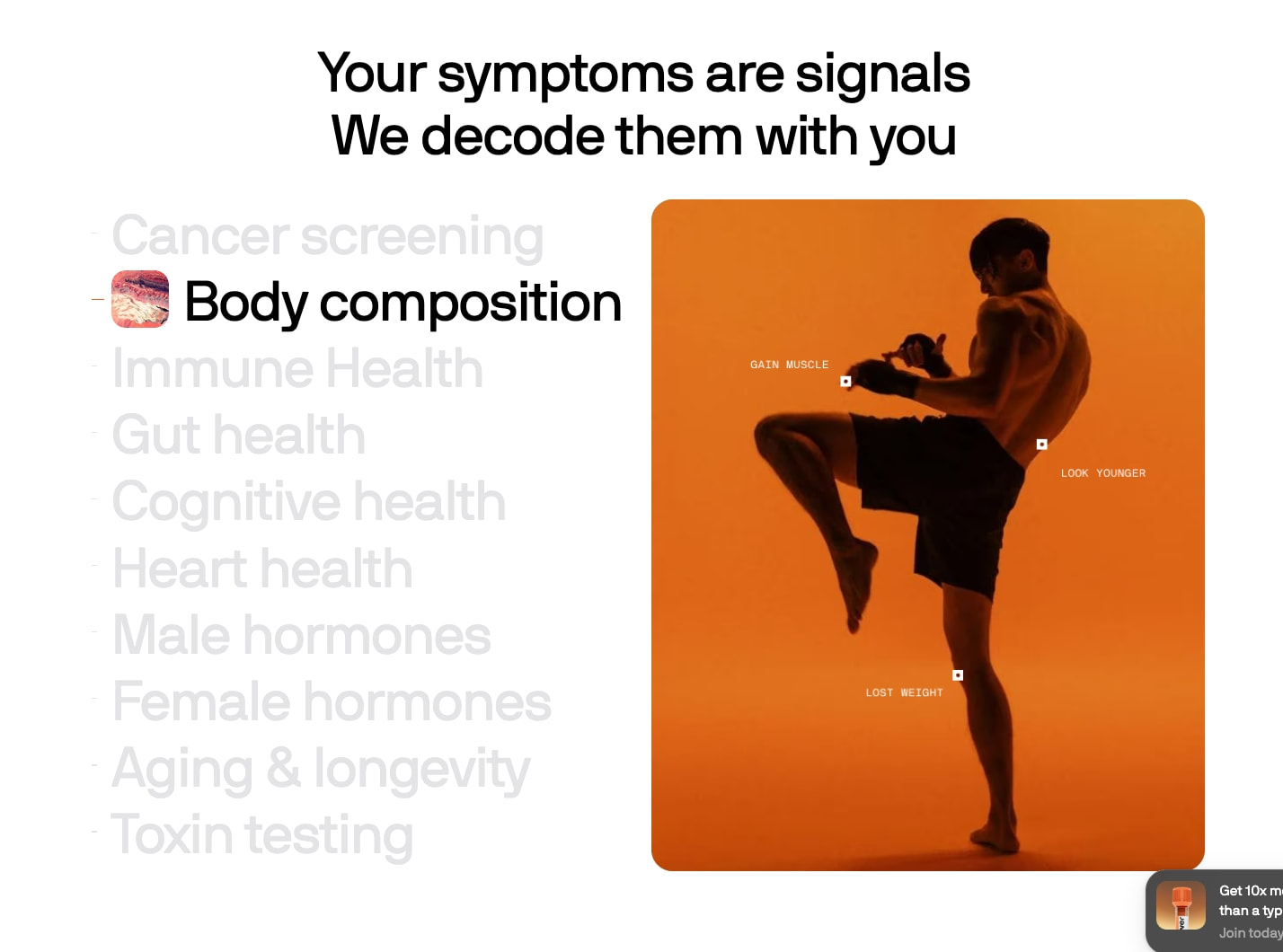 Superpower | Your New Health Intelligence captured website design