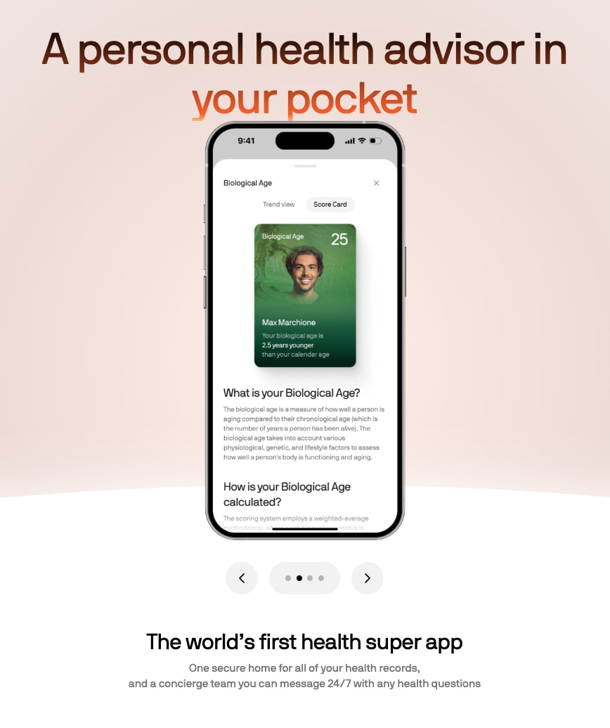 Superpower | Your New Health Intelligence captured website design