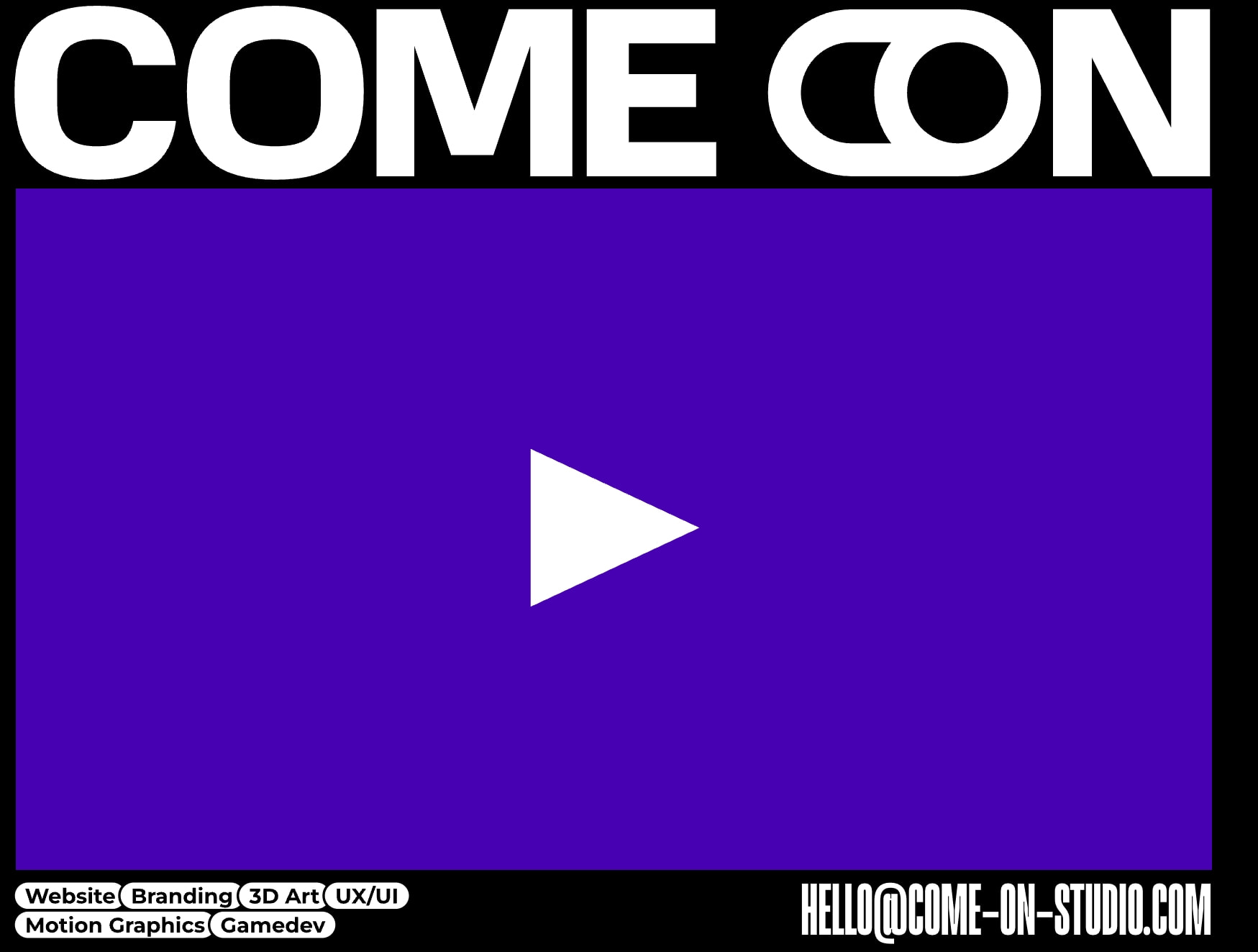 Come On Studio captured website design