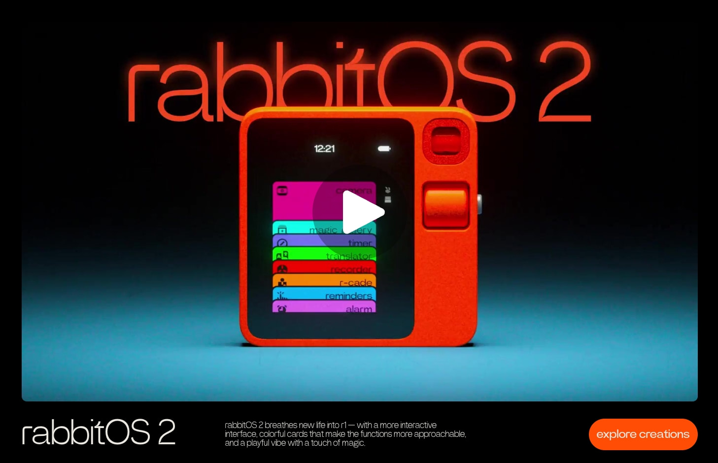 Captured design matching rabbit.tech captured website design