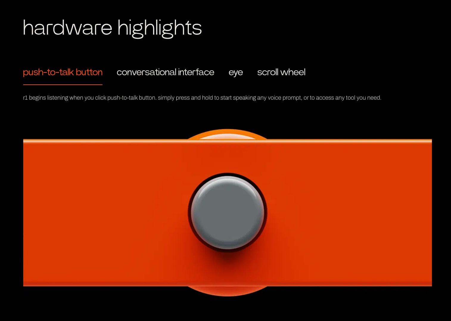 rabbit r1 - your AI assistant device captured website design
