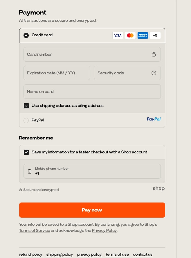 Checkout - rabbit inc. captured website design