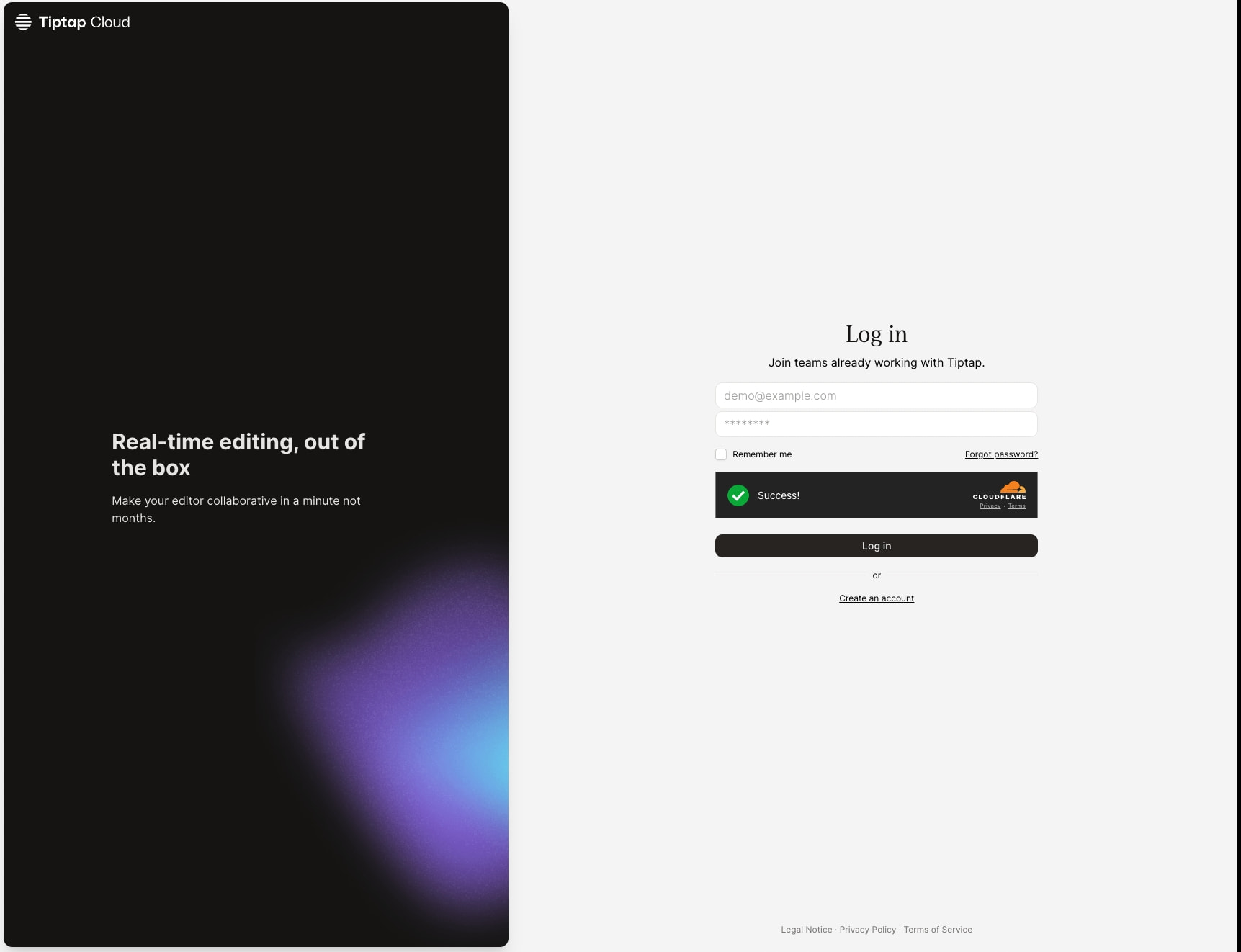 Tiptap Cloud captured website design