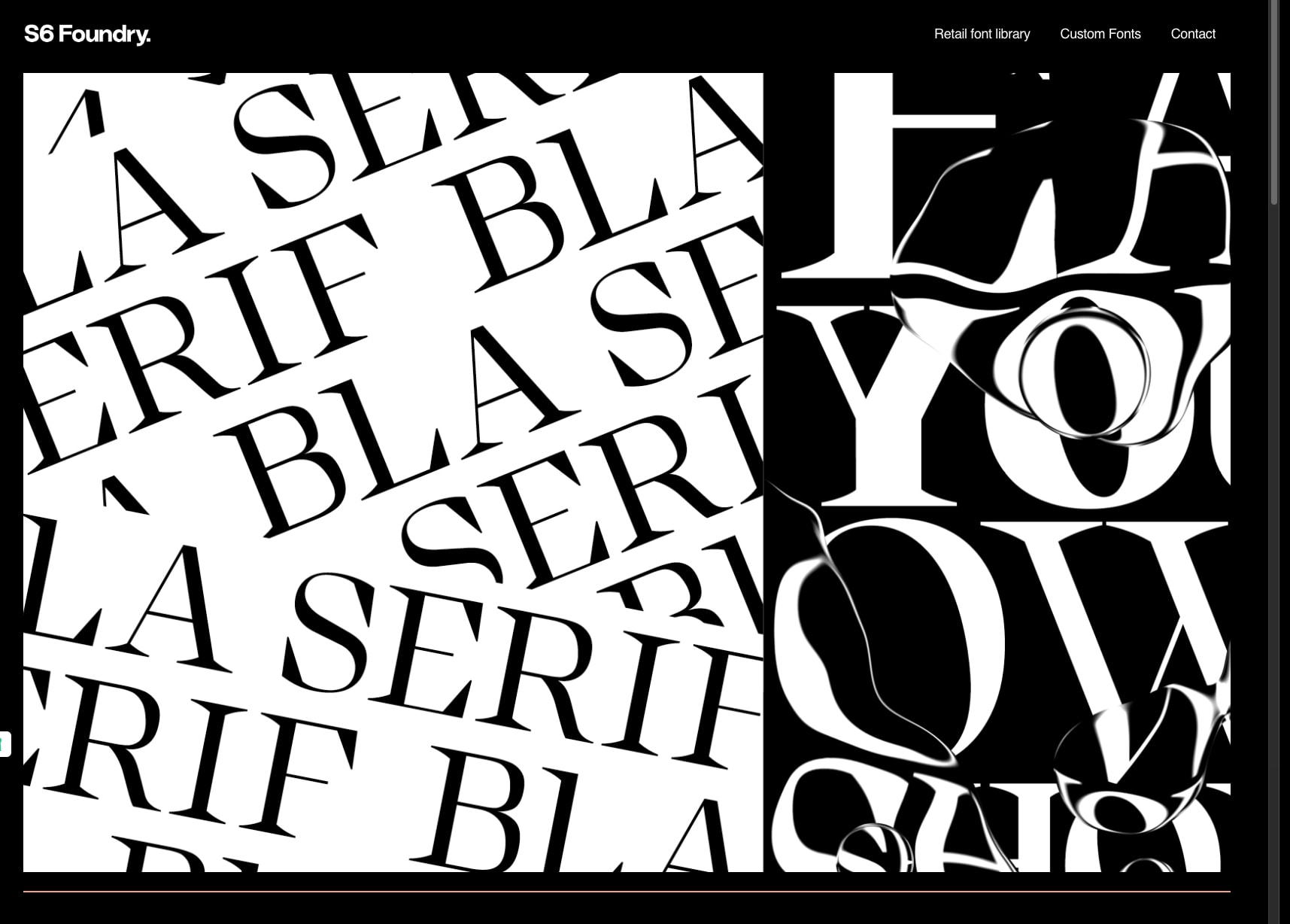 Custom Fonts for Brand Identity | S6 Foundry captured website design