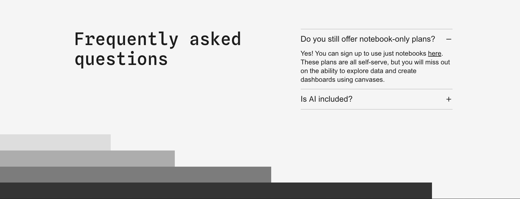 Pricing for teams | Observable captured website design