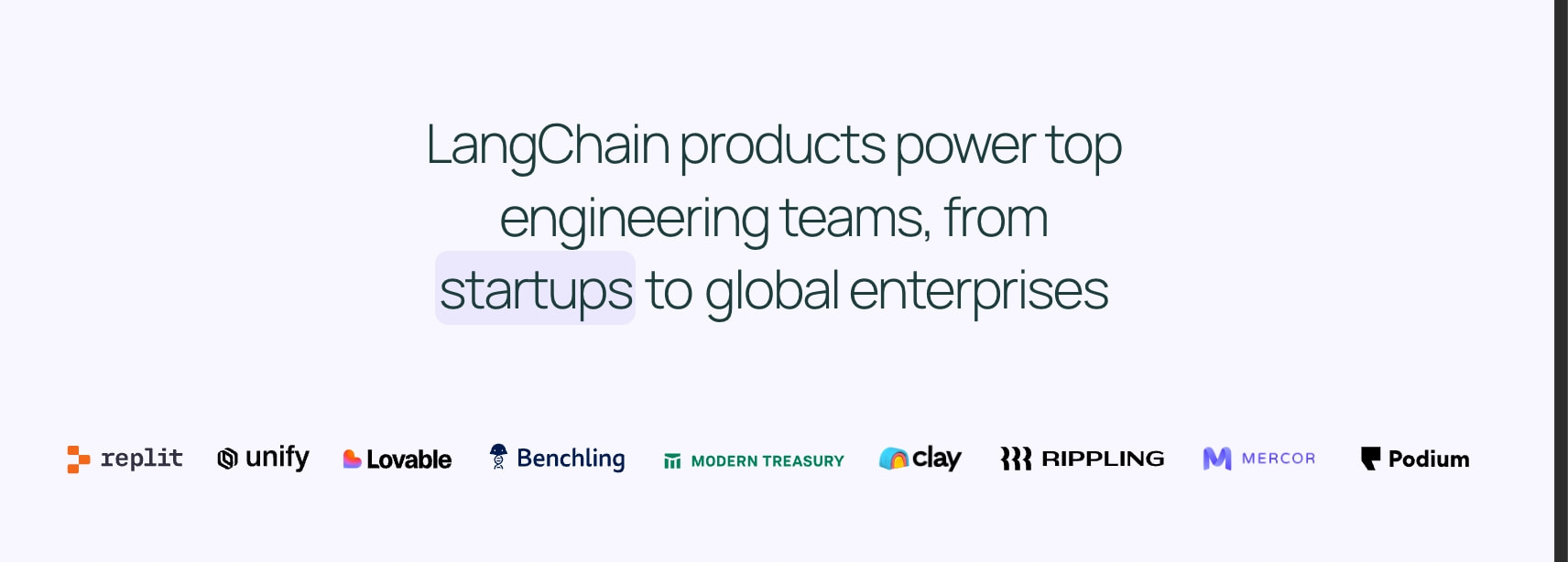 LangChain captured website design