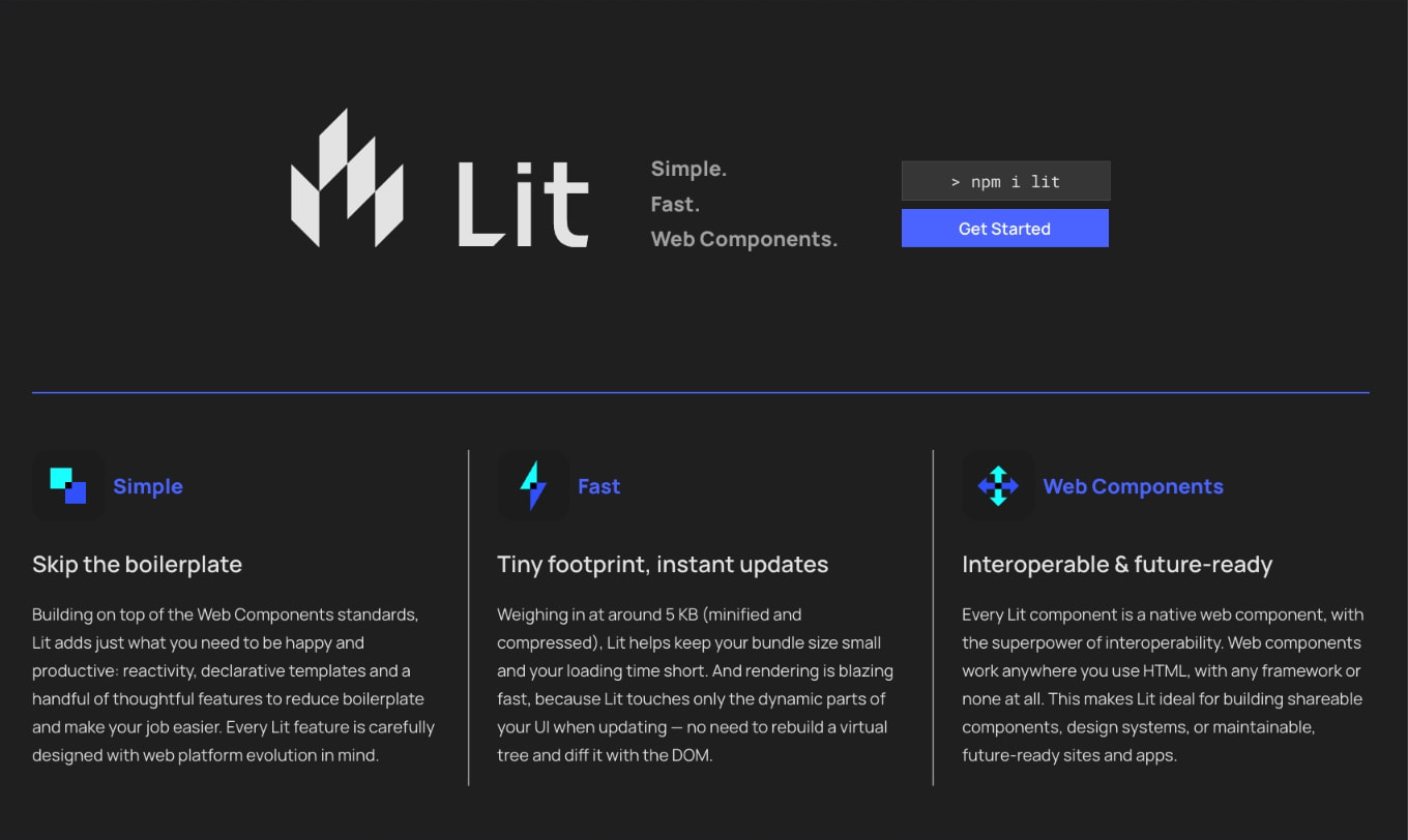 Lit captured website design