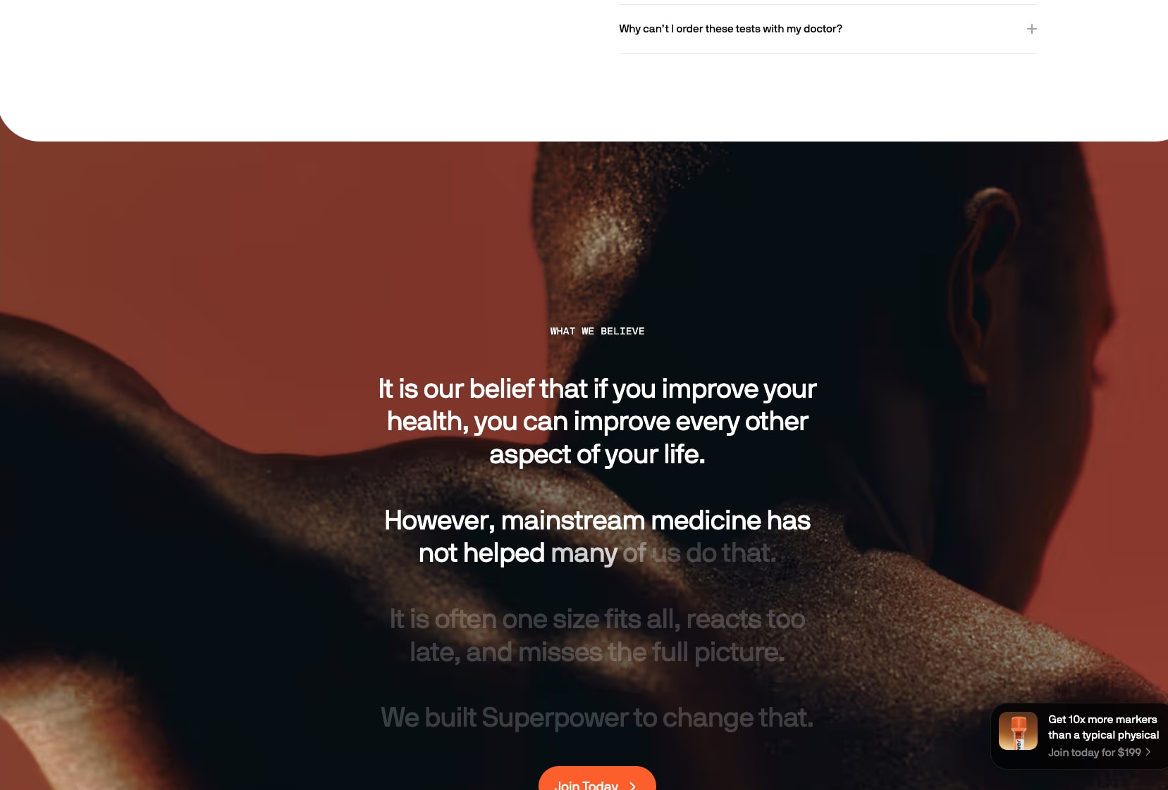 Superpower | Your New Health Intelligence captured website design