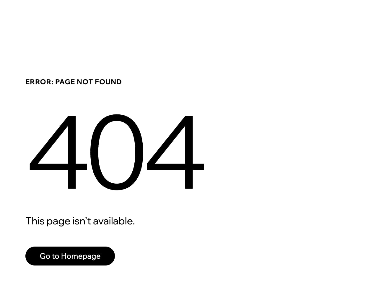 404 Error: Page Not Found captured website design