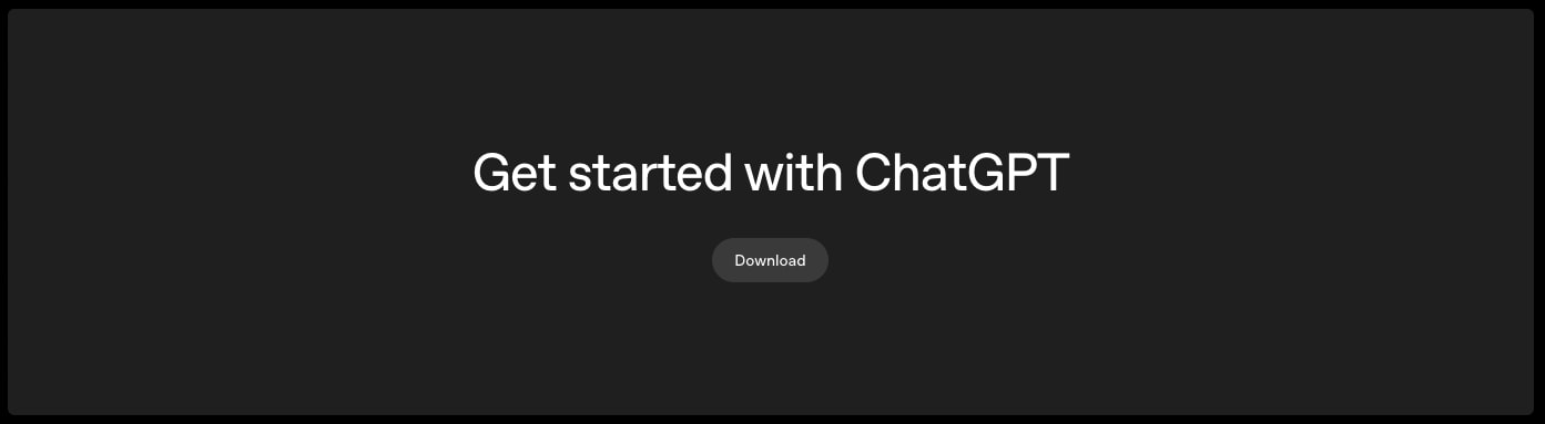 OpenAI captured website design