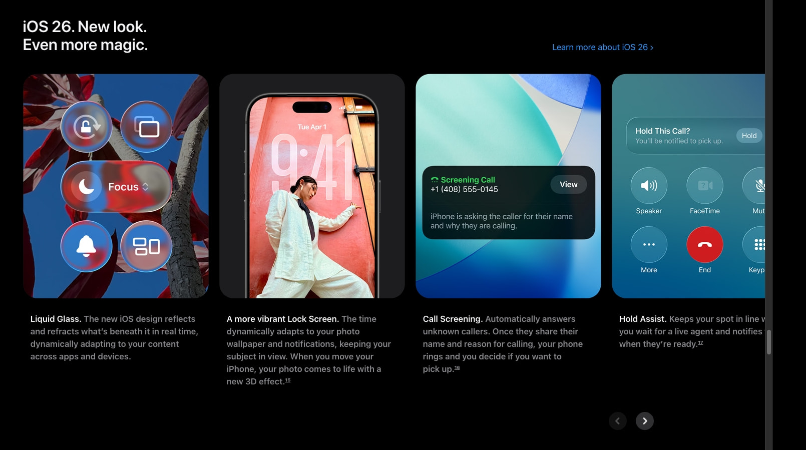 iPhone 17 Pro and iPhone 17 Pro Max - Apple captured website design
