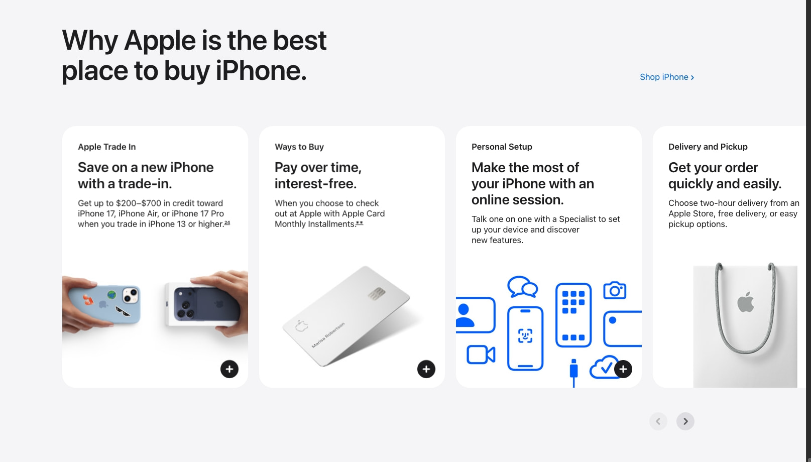 iPhone 17 Pro and iPhone 17 Pro Max - Apple captured website design