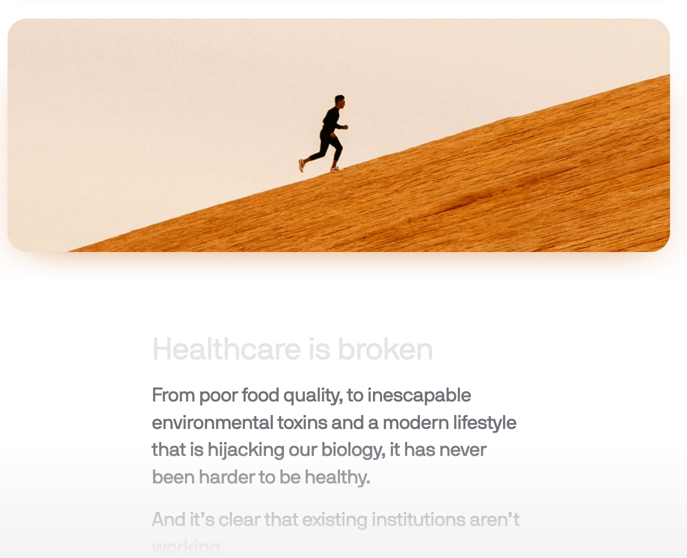 Our Why captured website design
