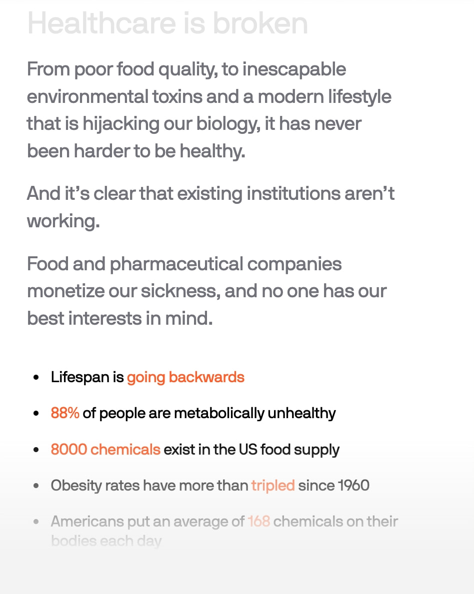 Our Why captured website design