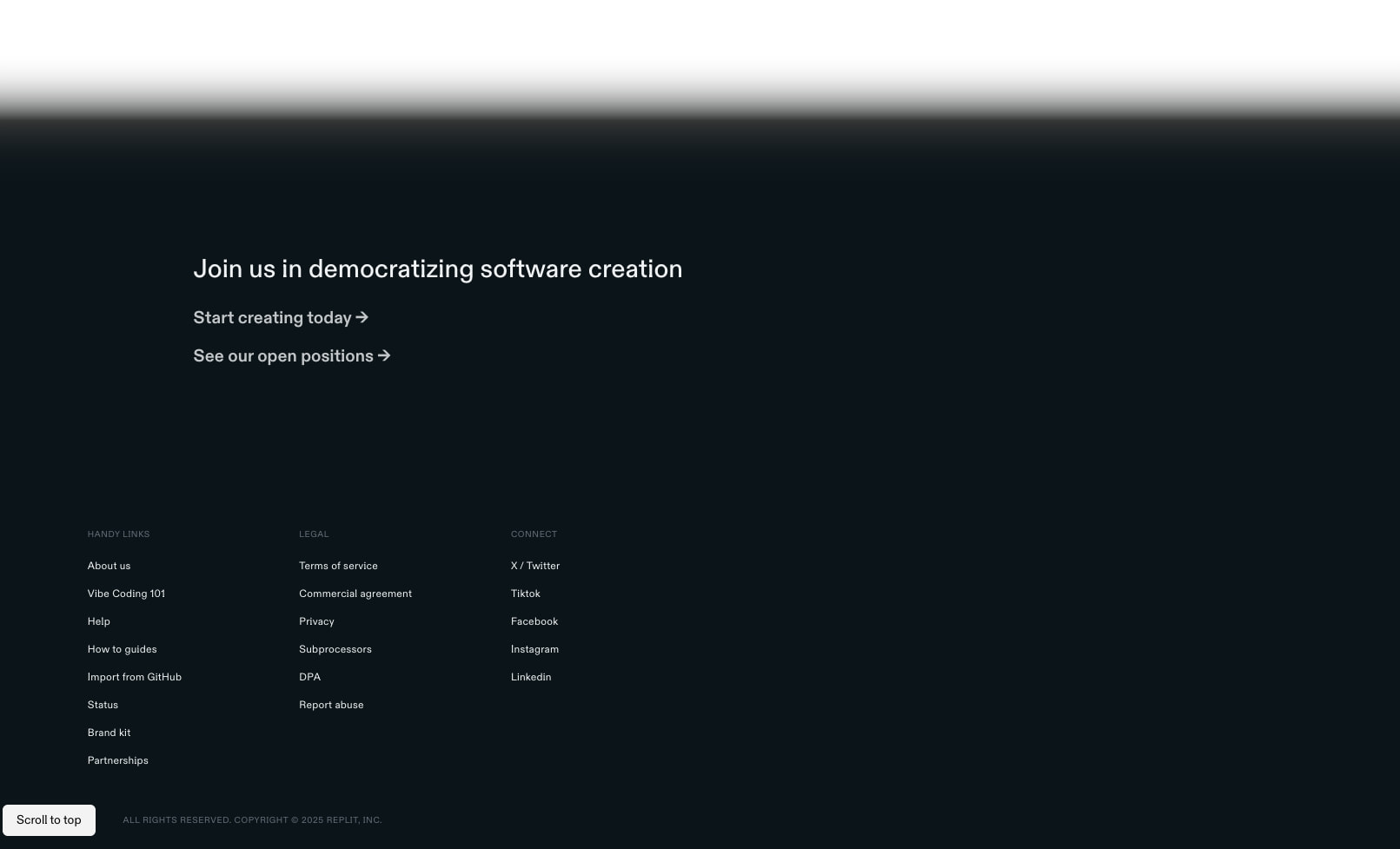 About Replit – Empowering the next billion software creators captured website design