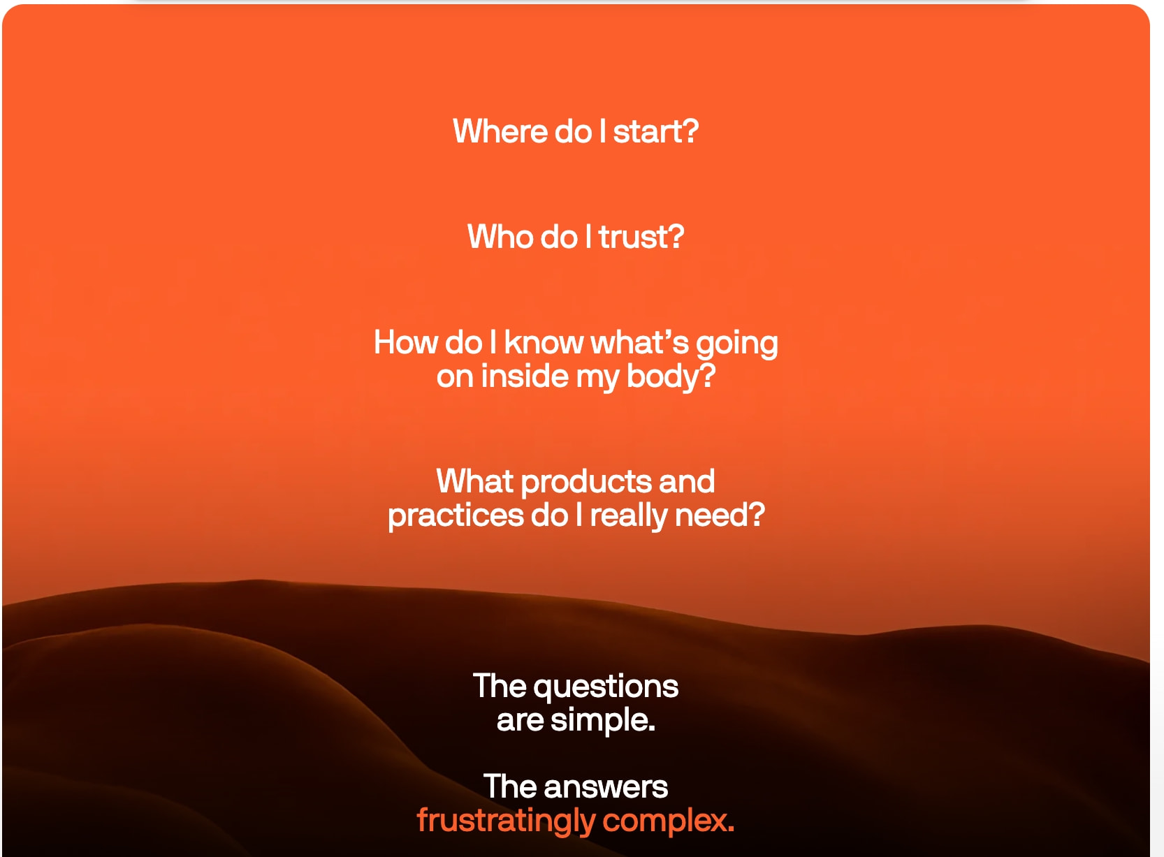 Our Why captured website design