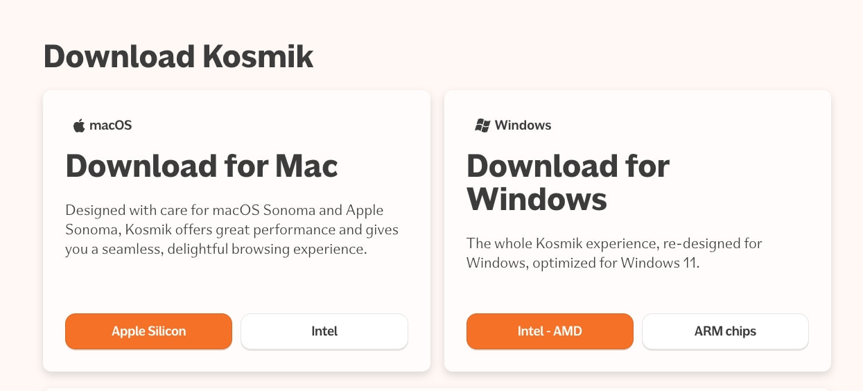 Kosmik | Online Moodboard Maker captured website design
