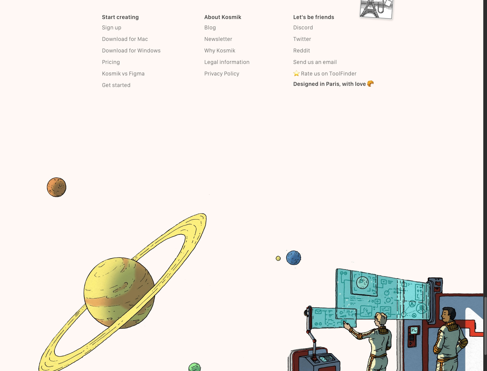 Kosmik | Online Moodboard Maker captured website design