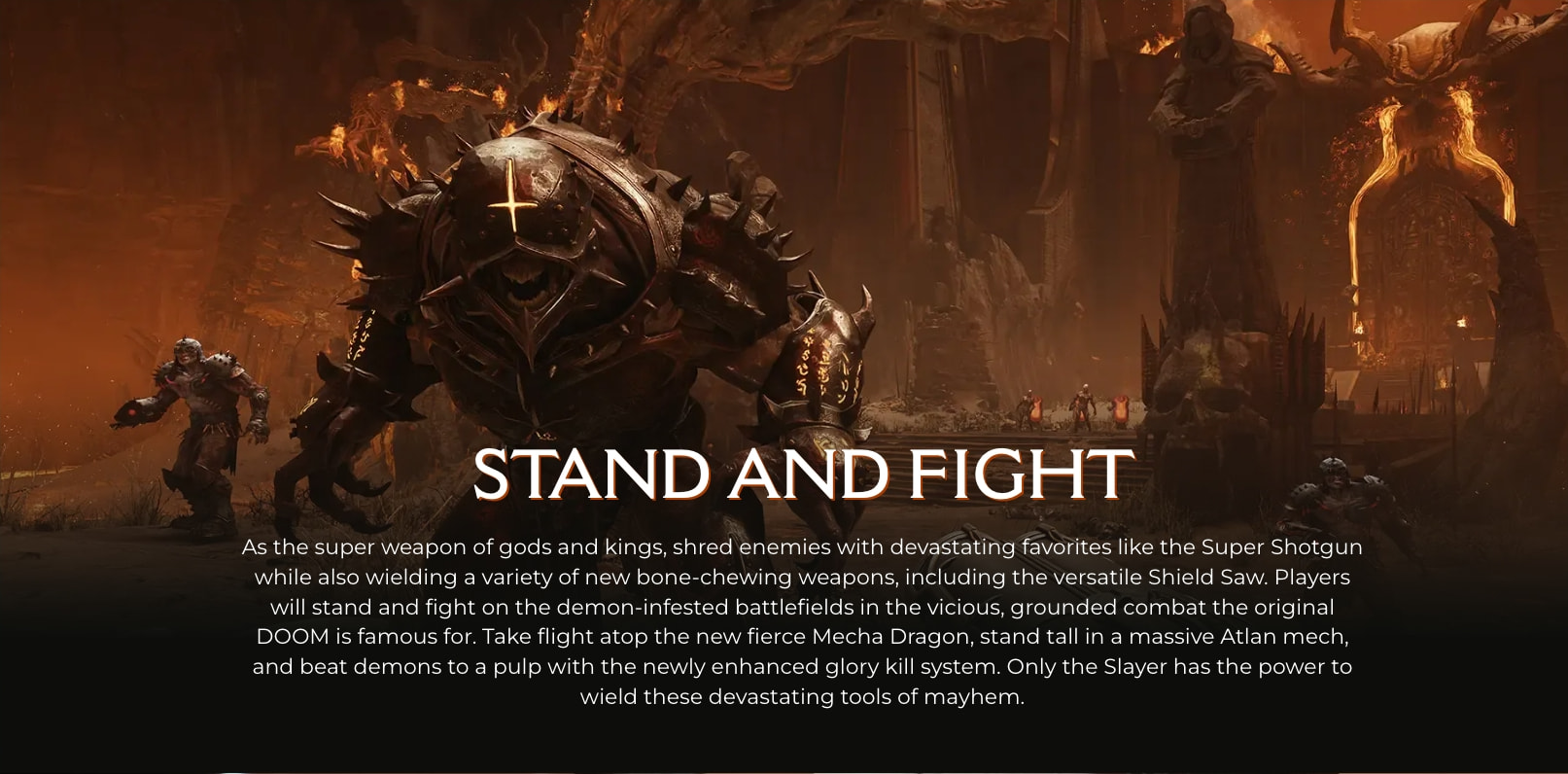DOOM: The Dark Ages captured website design