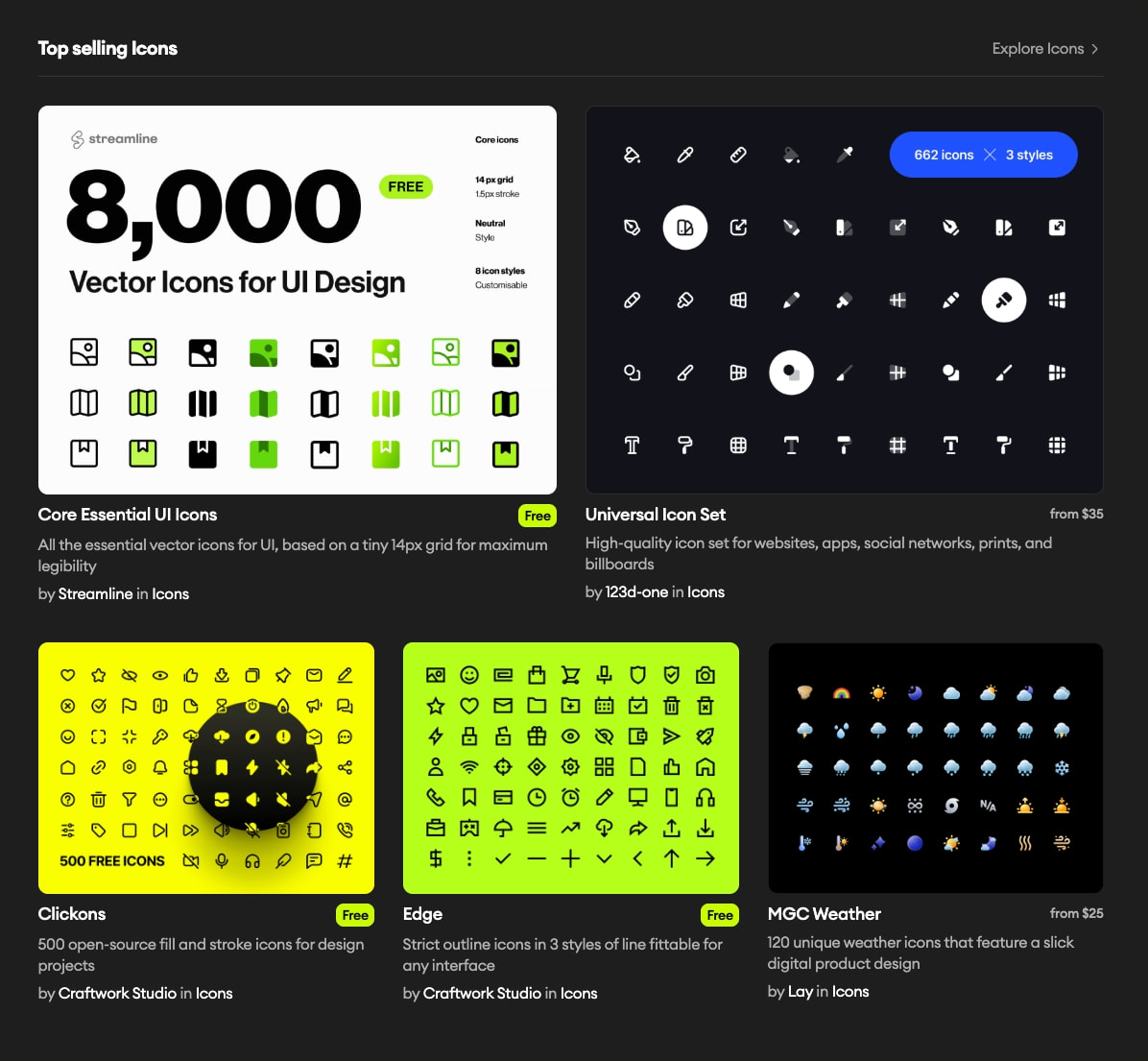 Craftwork: UX/UI kits, illustrations, mockups, fonts and more captured website design
