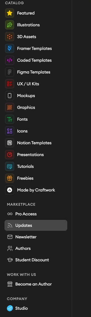 Craftwork: UX/UI kits, illustrations, mockups, fonts and more captured website design