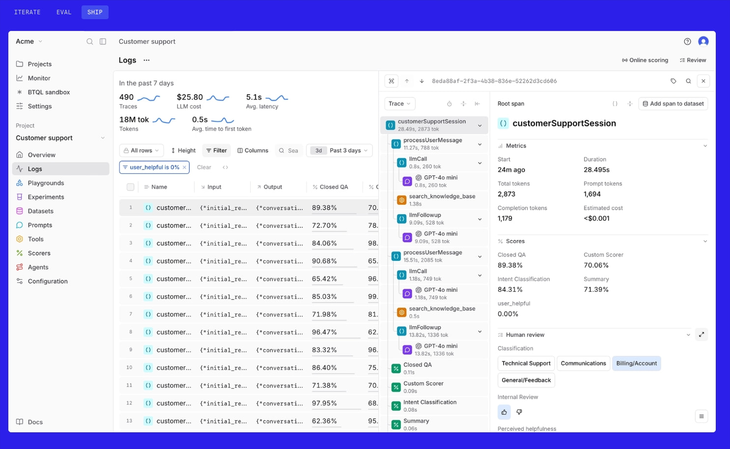 Braintrust - The evals and observability platform for building reliable AI agents captured website design