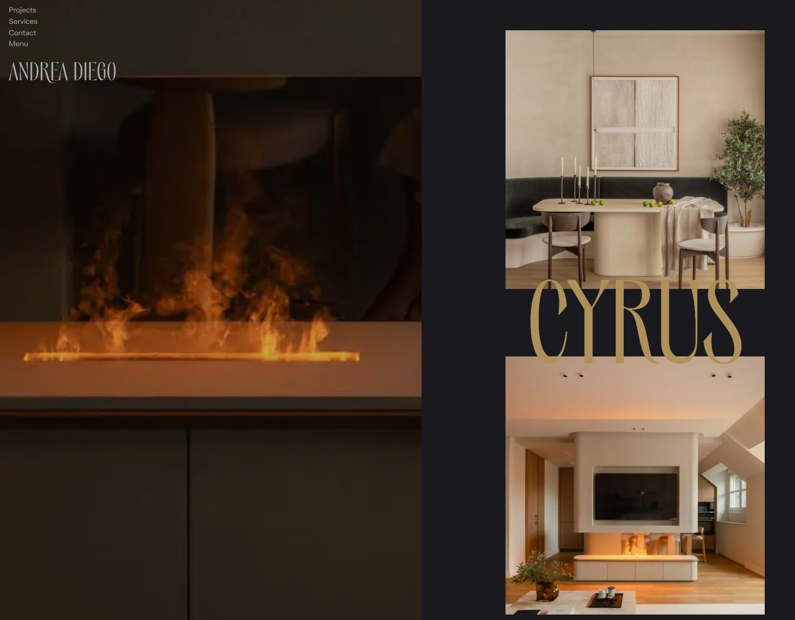 Interior Design Studio in Bilbao - Andrea Diego captured website design