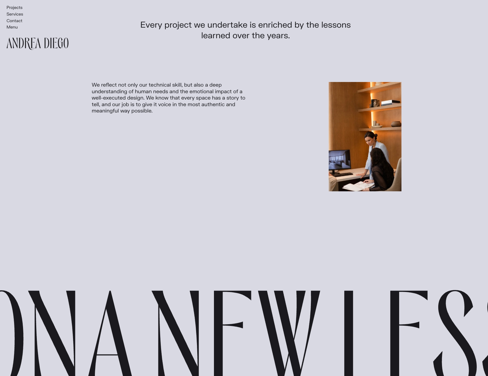 Interior Design Studio in Bilbao - Andrea Diego captured website design