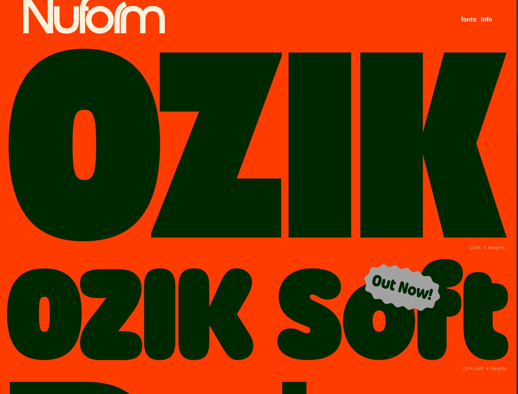 Nuform Type – Type Foundry captured website design