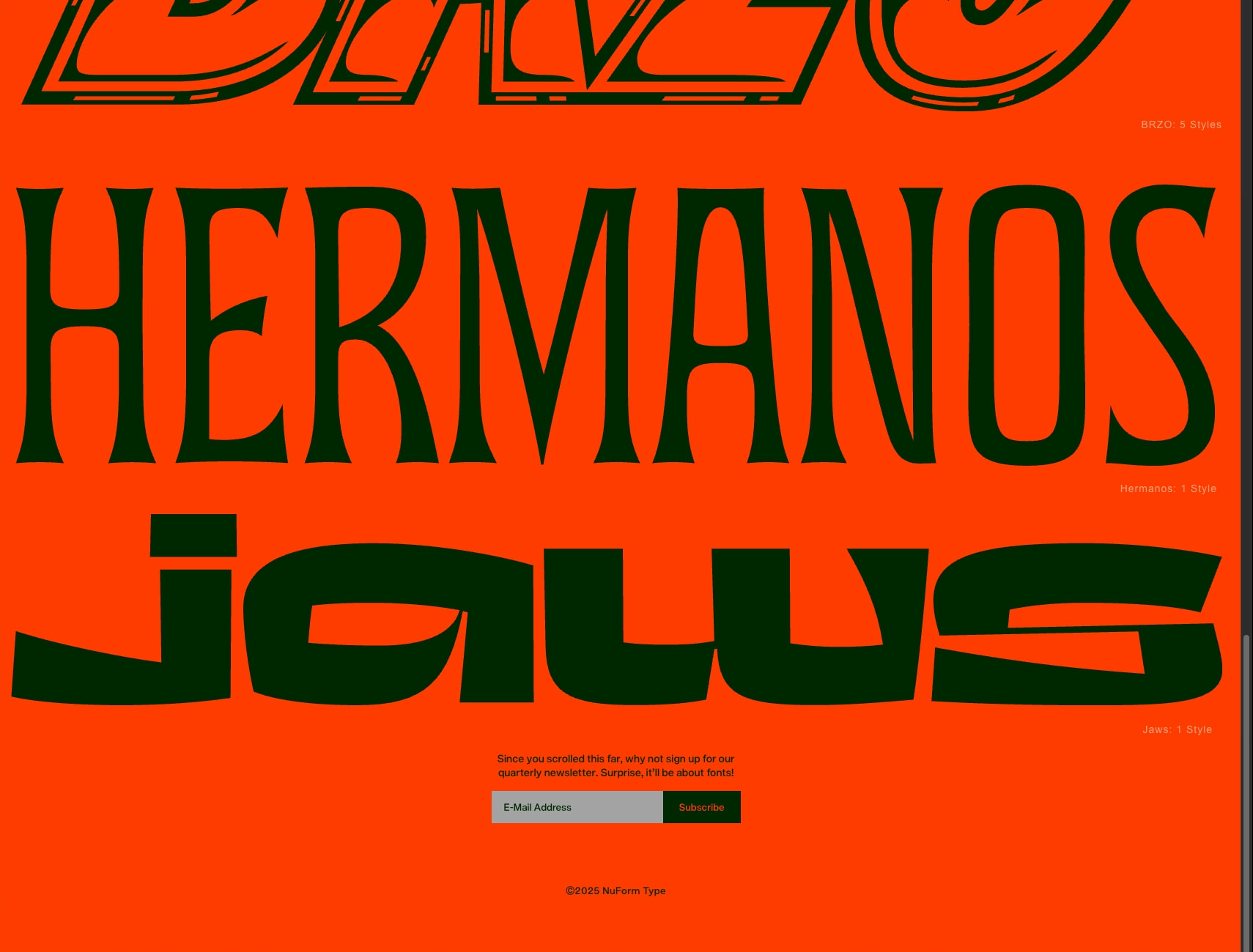 Nuform Type – Type Foundry captured website design