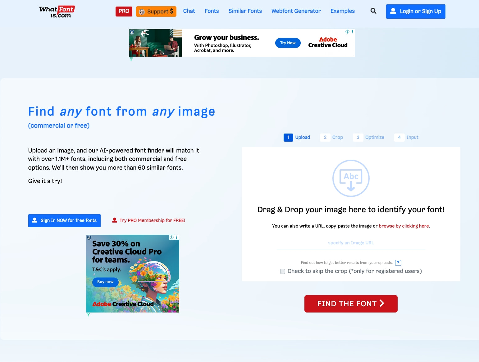 Font Finder by What Font Is 🔎 Identify fonts by image captured website design